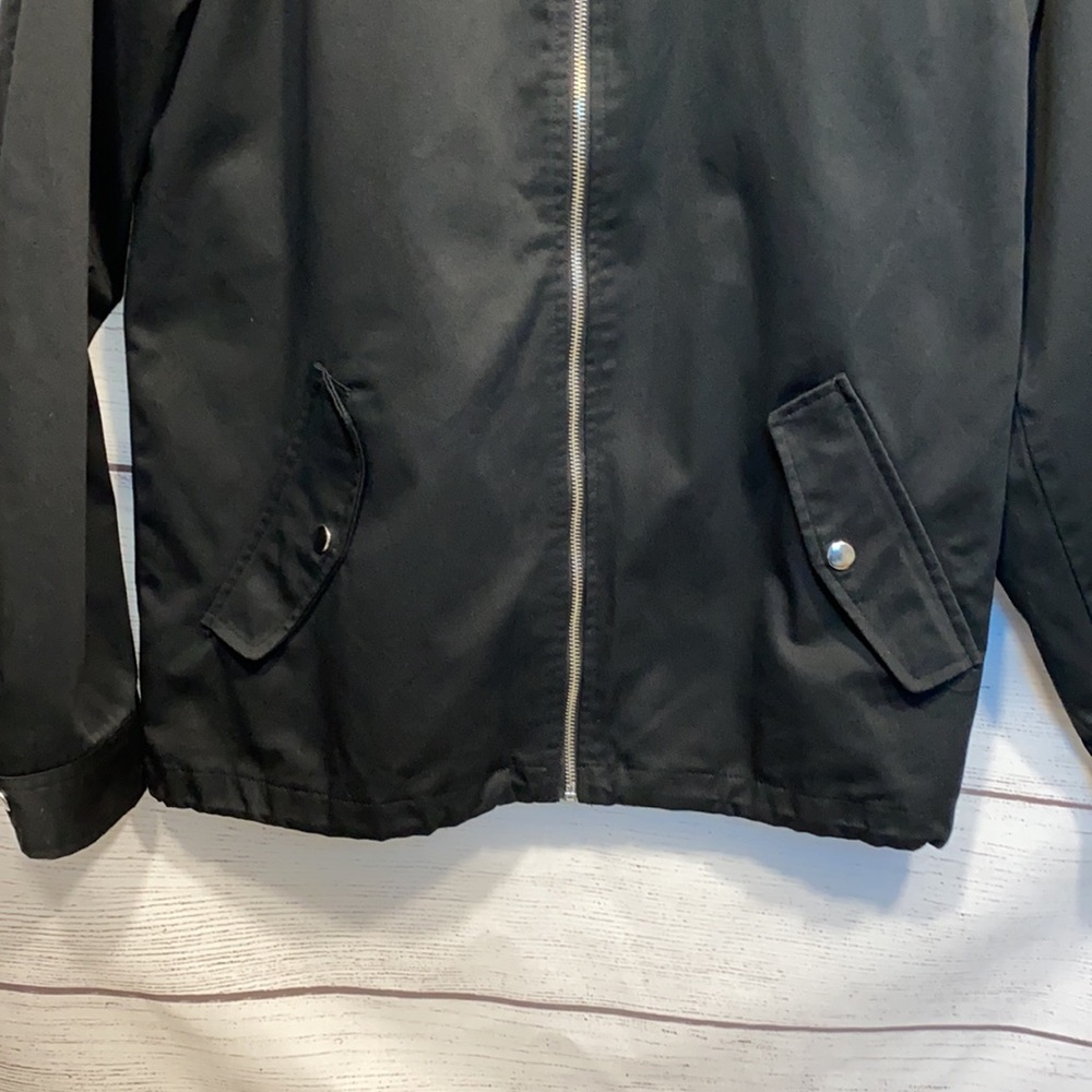 Men's black Five Four brand hooded jacket - zip front with pockets Medium - Picture 6 of 10